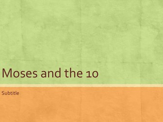 Moses 10 Commandments