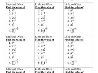 Little and often - Indices