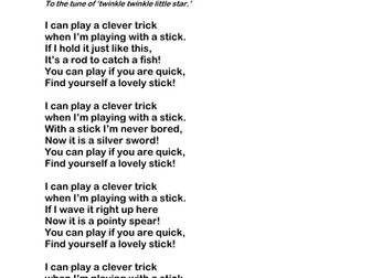 Early Years Song: 'Not a stick'