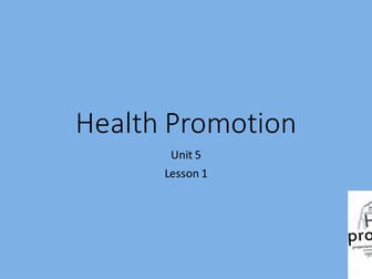 Health & Social Care Unit 5 Lesson 1