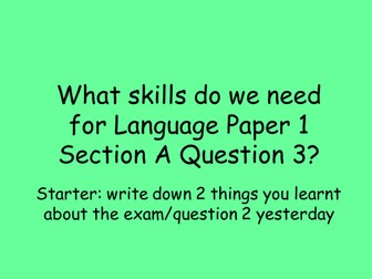 English Language GSCE AQA First Exam June 2017