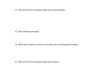 Understanding trends and Types of Chemical Reactions