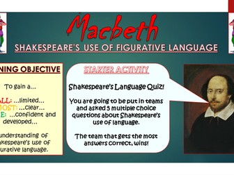 Macbeth: Shakespeare's Figurative Language!