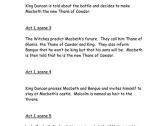 Macbeth plot summary