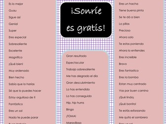 How to praise your students in Spanish