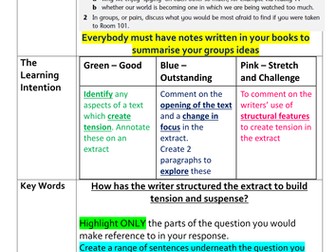 AQA Lang paper 1 - Question 3- Structure by sutty6 - Teaching Resources ...