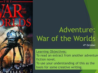 War of the Worlds The Cylinder Opens complete lesson reading and writing skills