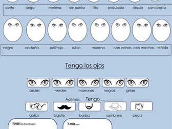 Step by step physical description in Spanish