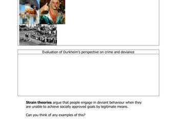 Lesson 3- Strain theory- A Level Sociology AQA, Crime and Deviance