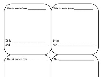 Properties of materials SMART board and worksheet