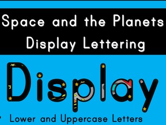 Space and the Planets Display Lettering