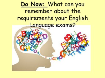 New Edexcel GCSE English Language 1-9 2015/2017 Exam Preparation PowerPoint  Paper One