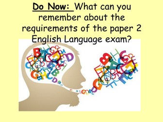 New Edexcel GCSE English Language 1-9 2015/2017 Exam Preparation PowerPoint Paper Two