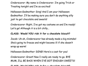 Easy and fun Halloween class assembly script  ks2