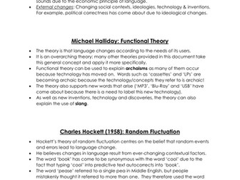 Language Change Theories/Studies (A-Level English Language)