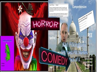 New Horror and Comedy + Literacy Bundle Pack