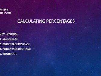 Calculating percentages