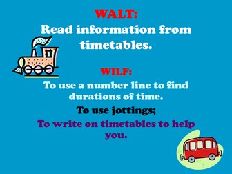 Reading Time from Timetables Powerpoint