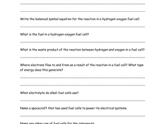 Fuel Cells (GCSE Chemistry)