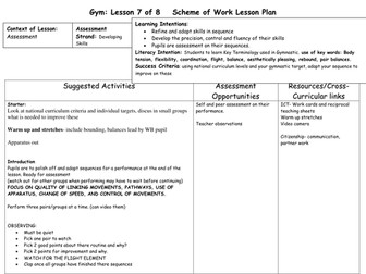 Gymnastics lesson 7