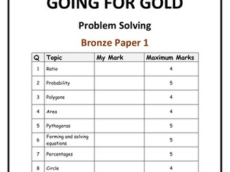 Going for gold! - GCSE problem solving papers