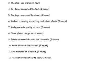 Nouns, personal and possessive pronouns