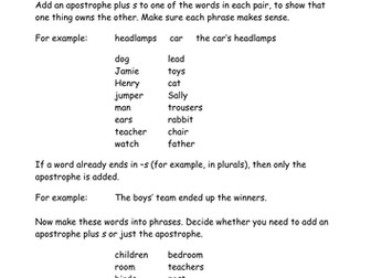 Possessive apostrophe