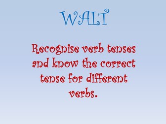 Verb Tenses Irregular Verbs