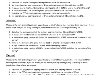 Energy Calculations - Towards Mastery