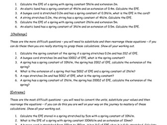 Energy Calculations - Towards Mastery