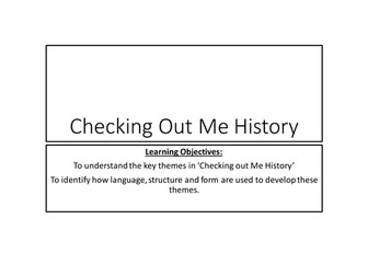 Poems from the Power and Conflict Anthology Part 1: Paper 2: AQA GCSE 2015-2015