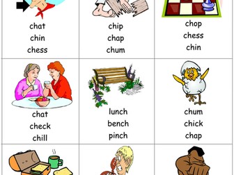 Phonics worksheets - circle the correct word to go with each image