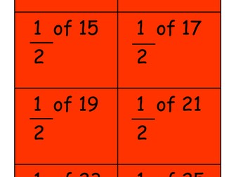 Halving odd numbers and finding fractions of a number