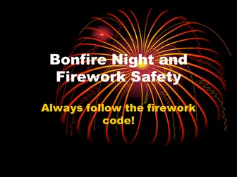 Firework and Bonfire night
