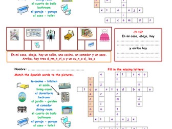 KS3 Spanish starter – rooms of my house