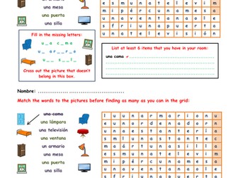 KS3 Spanish starter – bedroom furniture