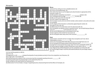 Monopoly Crossword