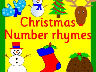 Christmas numbers rhymes- 10 packs with rhymes, singing props, games and activities