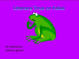 Literacy True or False Interactive Game + The Murder Mystery Generator and Bingo