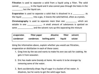 Separation techniques KS3