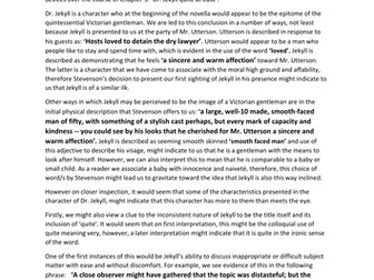 Jekyll and Hyde Model Essay and Activities Lesson