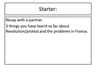 KS3 The French Revolution