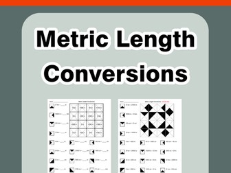 Metric Length Conversions - Coloring Worksheets