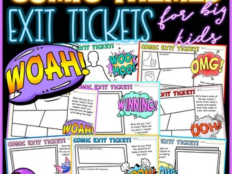 Comic Themed Exit Tickets