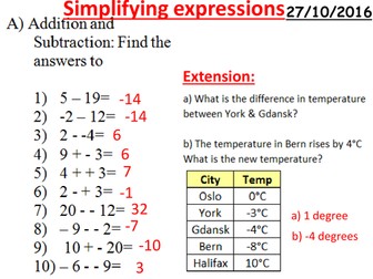 Collecting terms & Simplifying