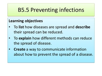 Preventing infections - Communicable disease New AQA