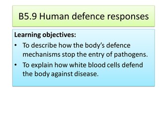 Human defence reponses - Communicable diseases new AQA
