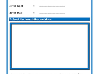 French classroom (La salle de classe) - Simple Worksheet (Studio/Expo)