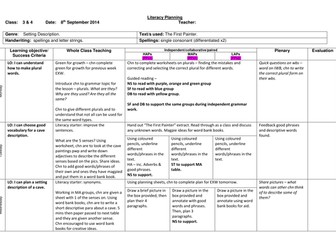 Literacy planning - Stone Age/Bronze Age/Iron Age Year 3/4