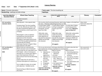 Literacy planning - The Time Travelling Cat, Year 3/4 (8 weeks)